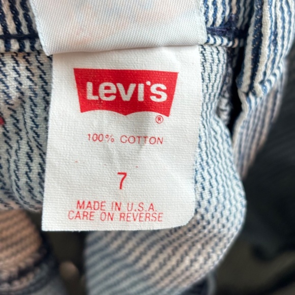 VTG 90s Little Levis Railroad Stripe Pants 7 Patches Jogger Parachute USA Made - Picture 10 of 13